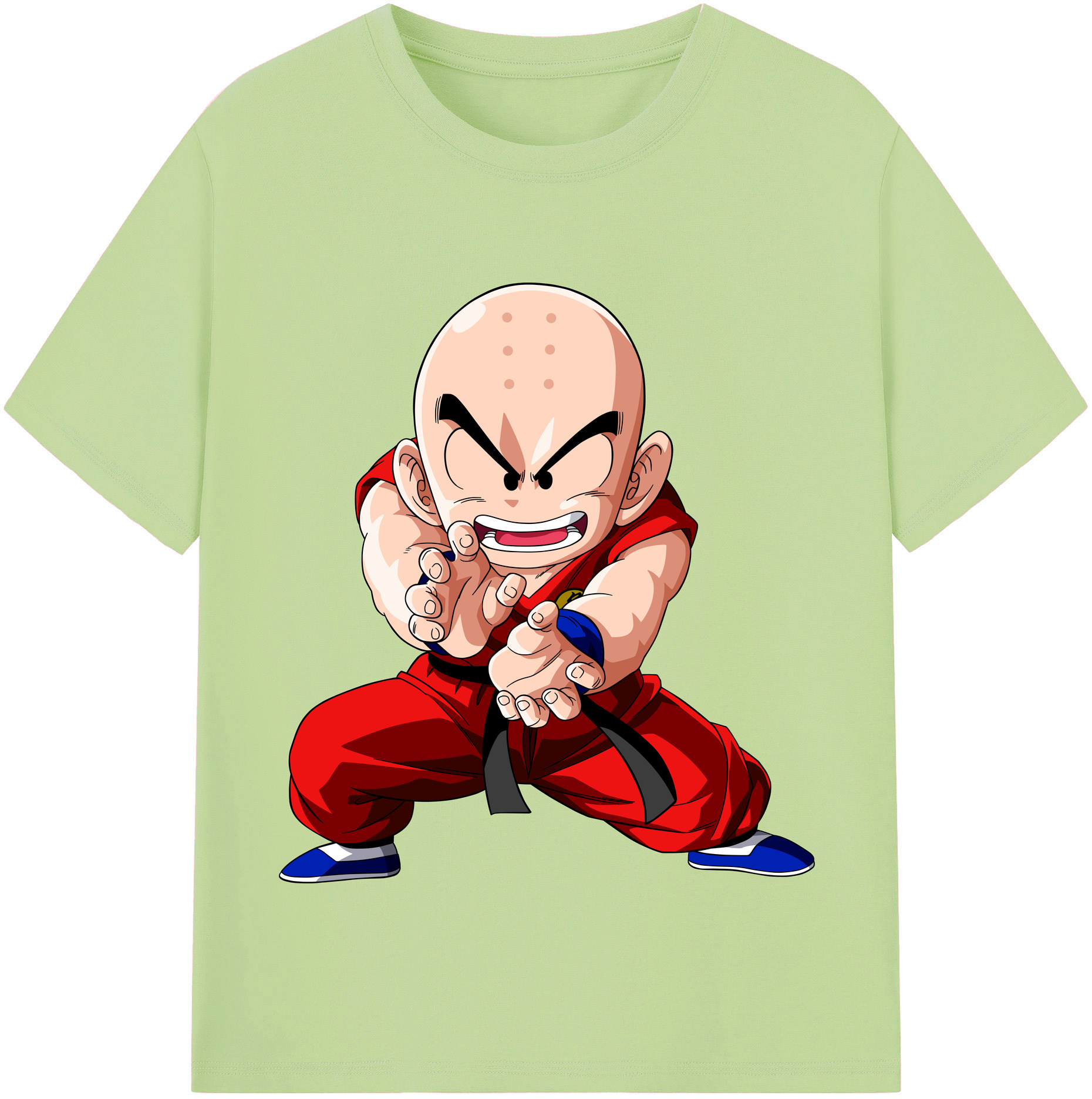 （画像用） ドラゴンボール クリリン DRAGON BALL krillin 綿100％半袖Tシャツ（フロントプリント）